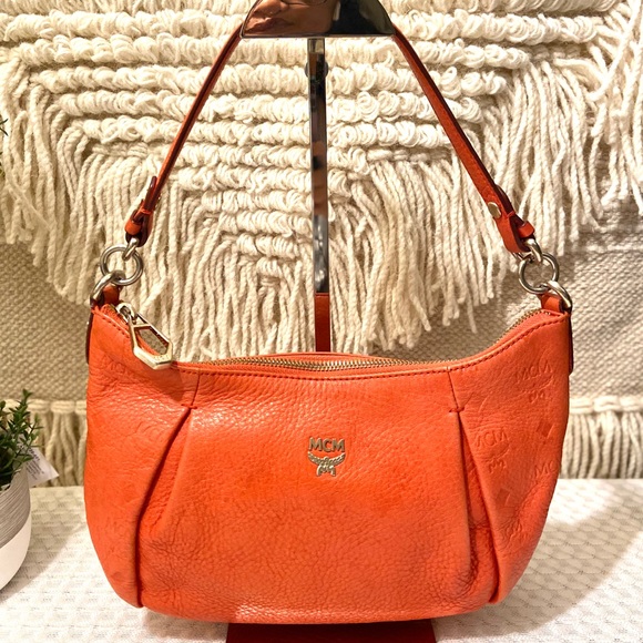 MCM Orange Small 2-way Bag - Picture 2 of 15
